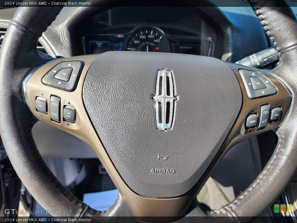 Charcoal Black Interior Steering Wheel for the 2014 Lincoln MKX AWD #145526732