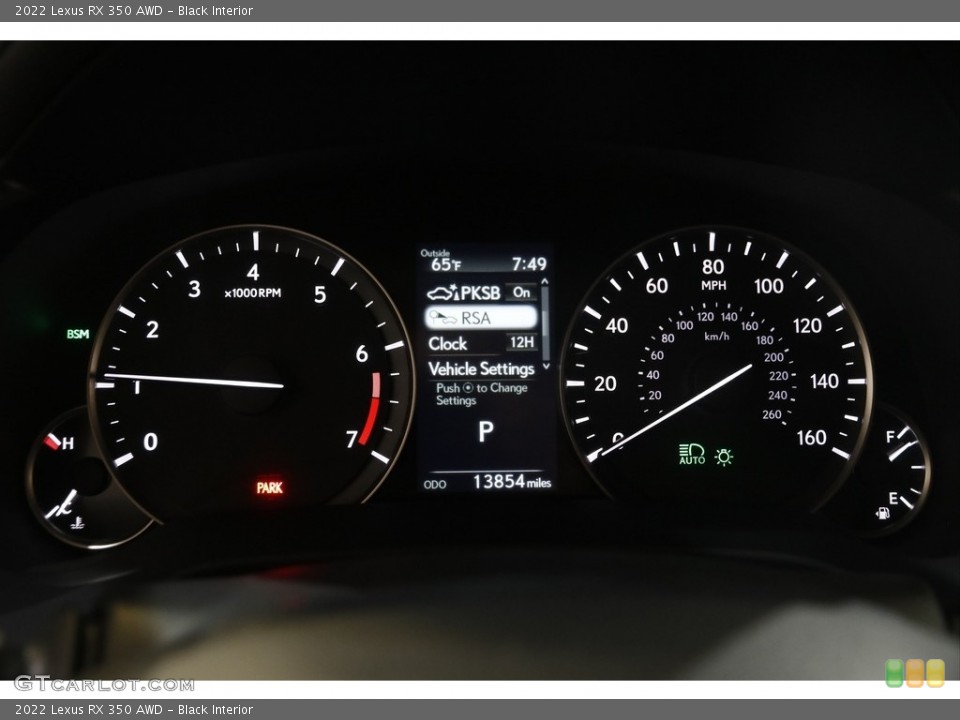 Black Interior Gauges for the 2022 Lexus RX 350 AWD #145526771