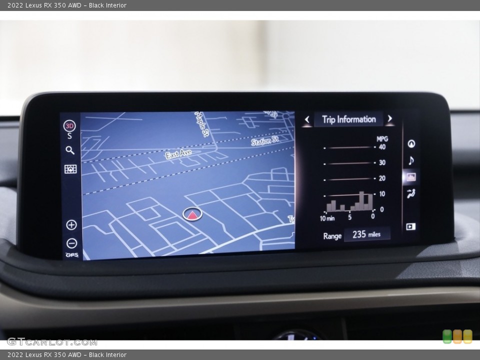 Black Interior Navigation for the 2022 Lexus RX 350 AWD #145526834