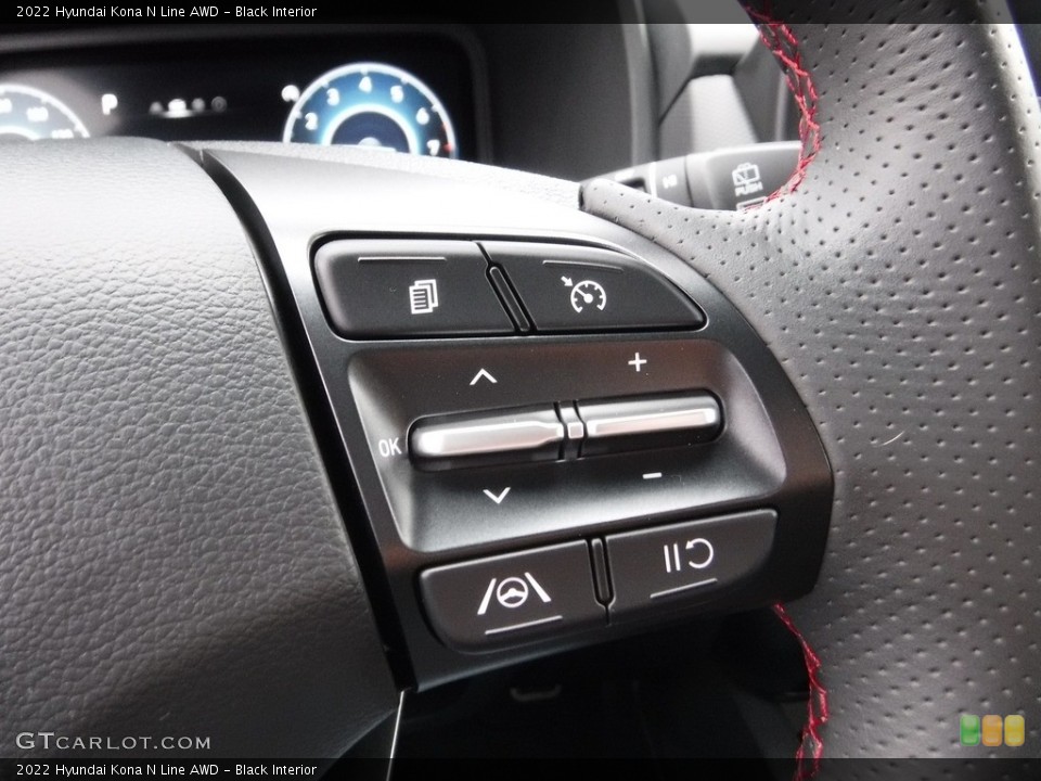 Black Interior Steering Wheel for the 2022 Hyundai Kona N Line AWD #145527248