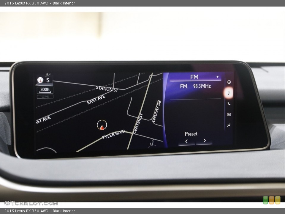 Black Interior Navigation for the 2016 Lexus RX 350 AWD #145527842