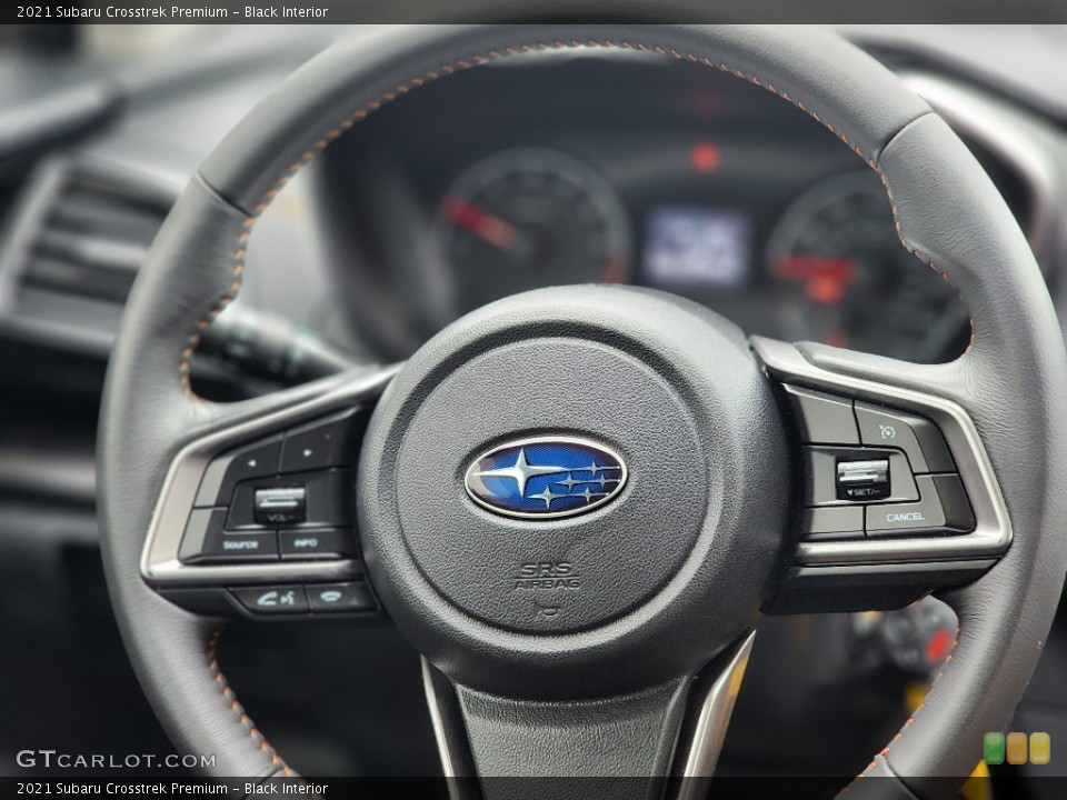 Black Interior Steering Wheel for the 2021 Subaru Crosstrek Premium #145529840