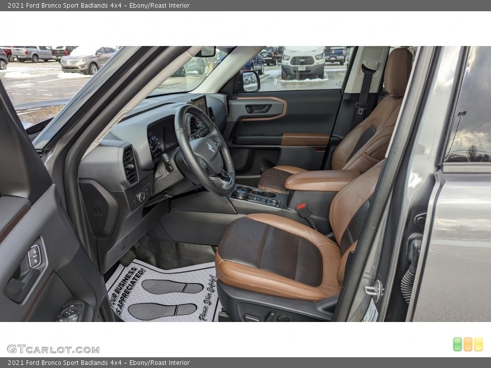 Ebony/Roast Interior Front Seat for the 2021 Ford Bronco Sport Badlands 4x4 #145530338