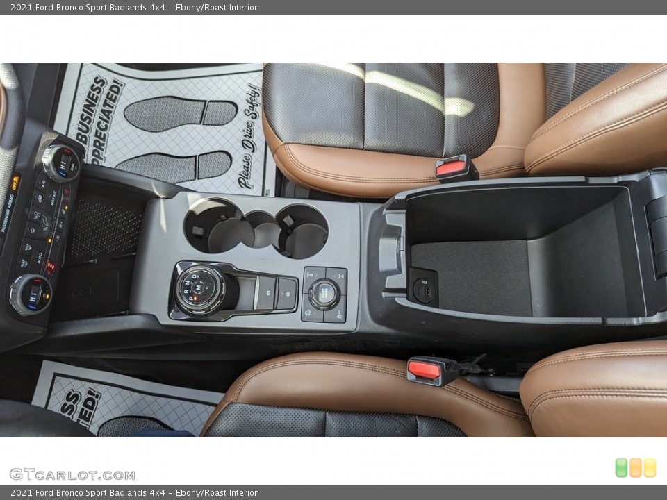 Ebony/Roast Interior Controls for the 2021 Ford Bronco Sport Badlands 4x4 #145530362