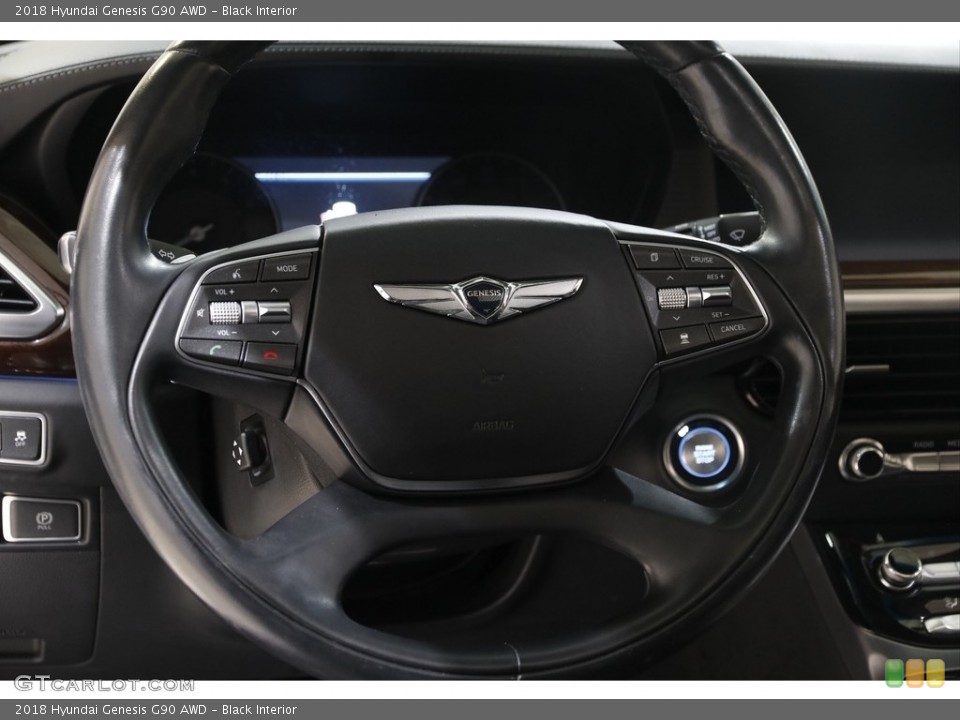 Black Interior Steering Wheel for the 2018 Hyundai Genesis G90 AWD #145533945