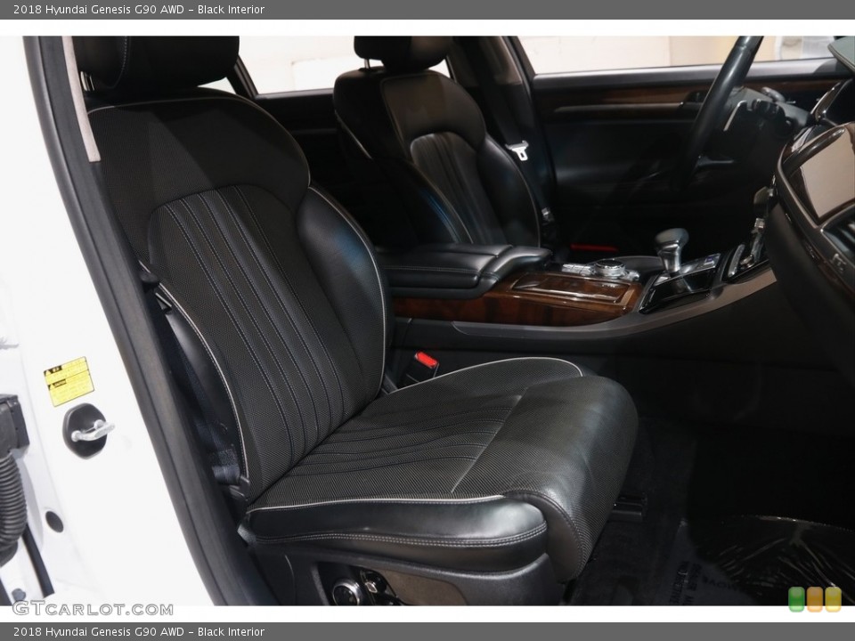 Black Interior Front Seat for the 2018 Hyundai Genesis G90 AWD #145534191