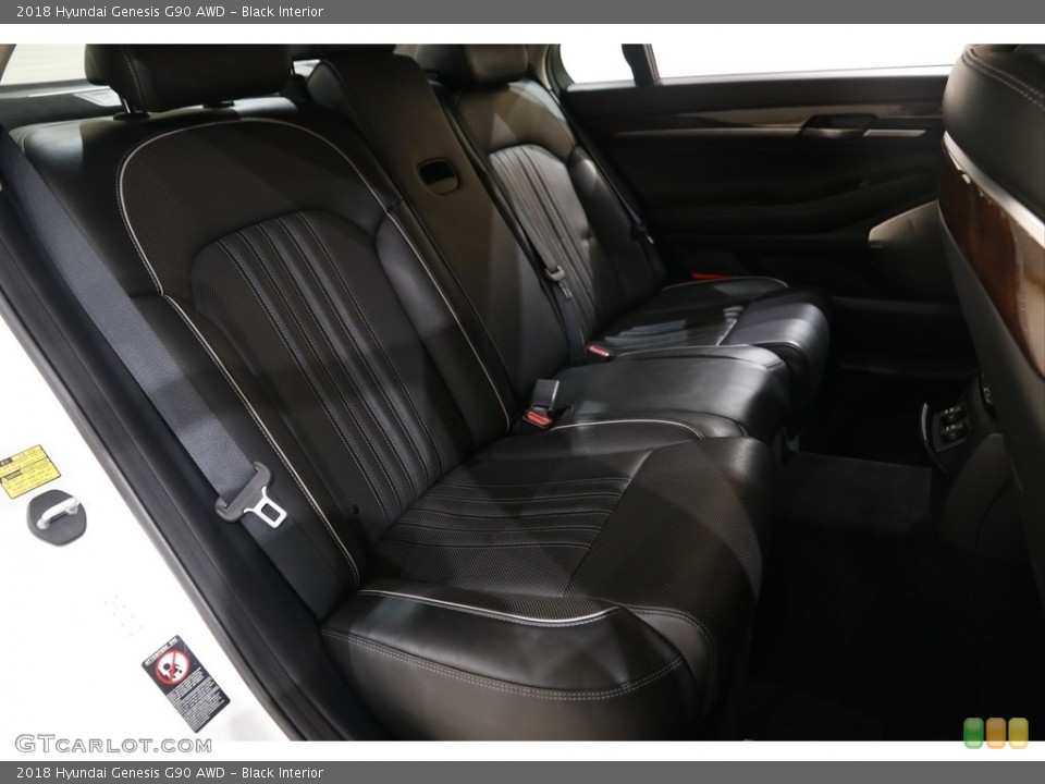 Black Interior Rear Seat for the 2018 Hyundai Genesis G90 AWD #145534215