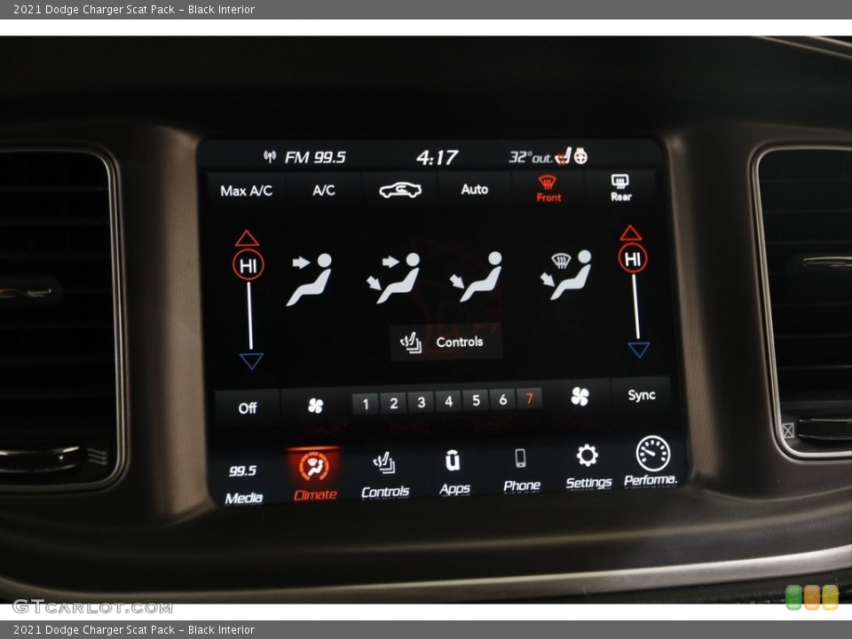 Black Interior Controls for the 2021 Dodge Charger Scat Pack #145536606