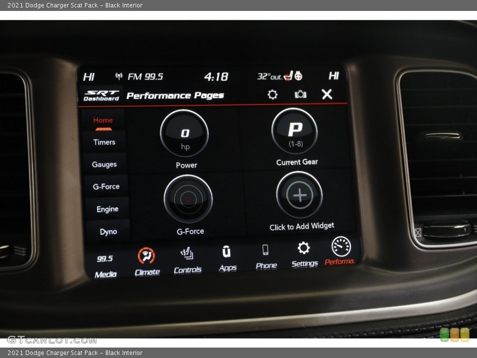 Black Interior Controls for the 2021 Dodge Charger Scat Pack #145536633