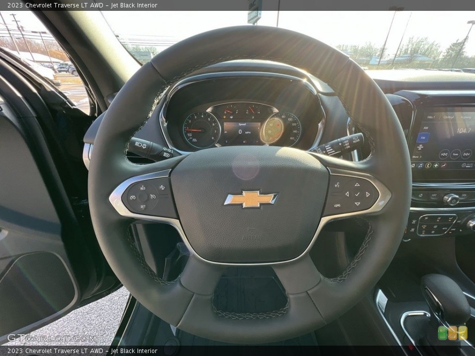 Jet Black Interior Steering Wheel for the 2023 Chevrolet Traverse LT AWD #145536714