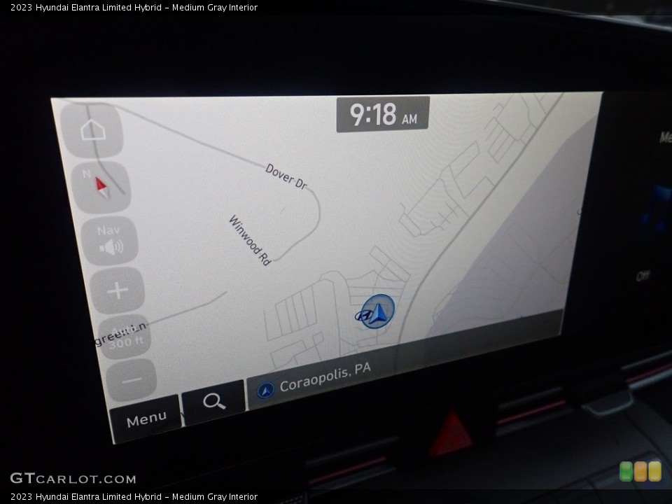 Medium Gray Interior Navigation for the 2023 Hyundai Elantra Limited Hybrid #145537582