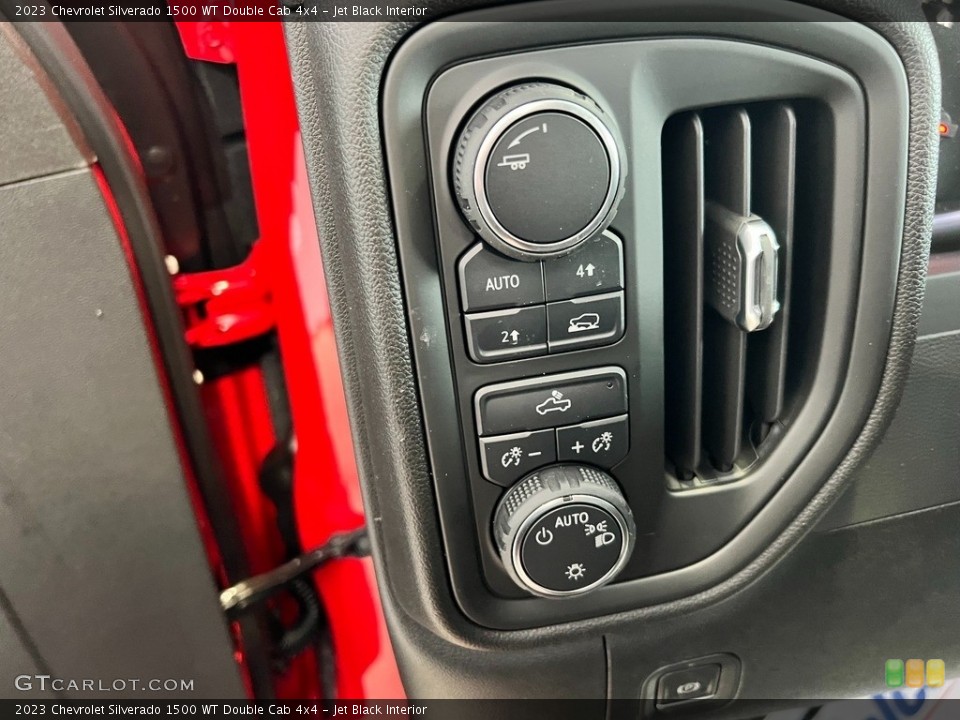 Jet Black Interior Controls for the 2023 Chevrolet Silverado 1500 WT Double Cab 4x4 #145537669