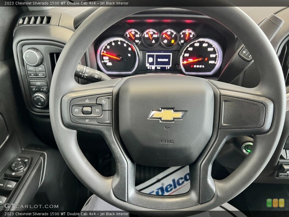 Jet Black Interior Steering Wheel for the 2023 Chevrolet Silverado 1500 WT Double Cab 4x4 #145537699