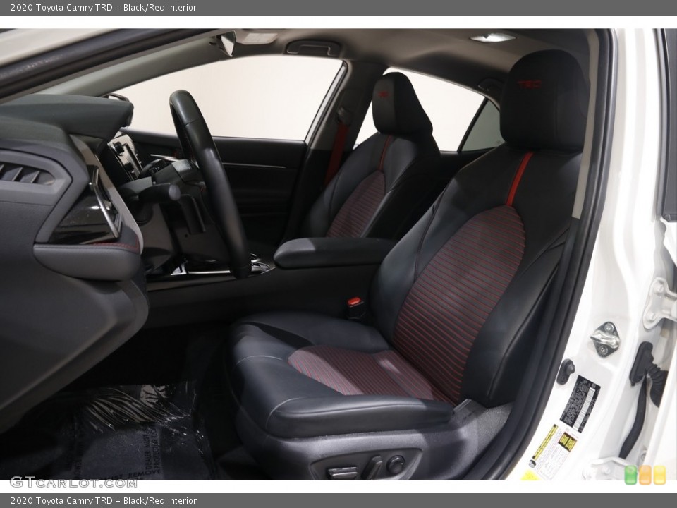 Black/Red Interior Front Seat for the 2020 Toyota Camry TRD #145537816