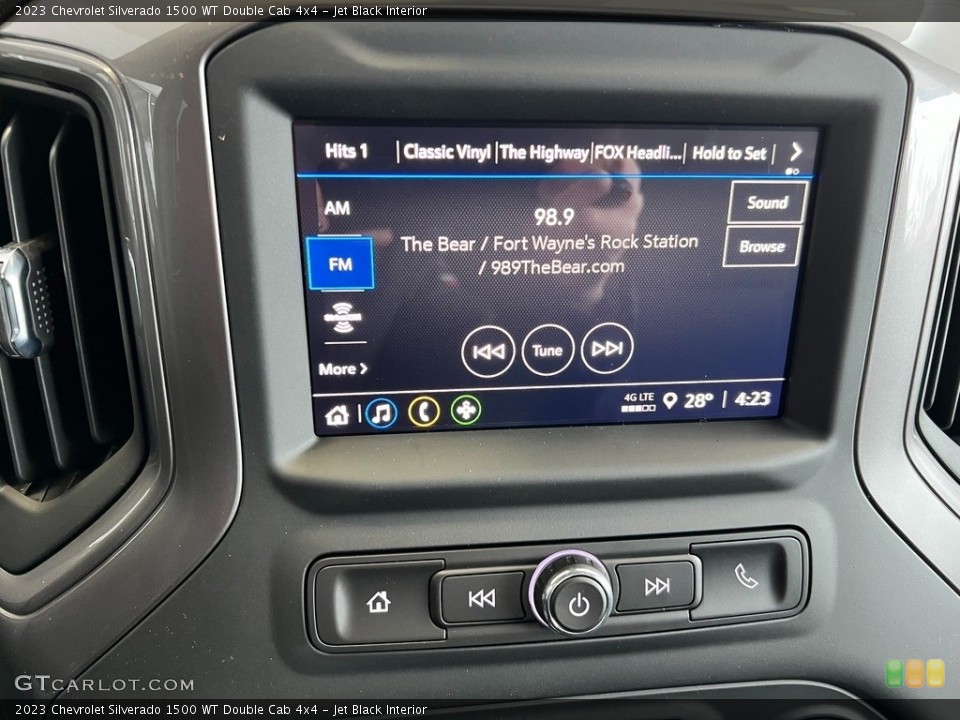 Jet Black Interior Controls for the 2023 Chevrolet Silverado 1500 WT Double Cab 4x4 #145537819