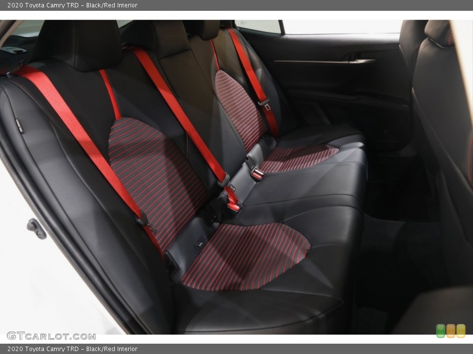 Black/Red Interior Rear Seat for the 2020 Toyota Camry TRD #145538038