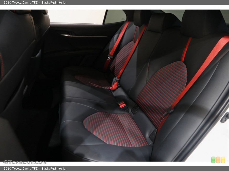 Black/Red Interior Rear Seat for the 2020 Toyota Camry TRD #145538059