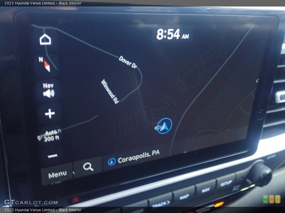 Black Interior Navigation for the 2023 Hyundai Venue Limited #145538518