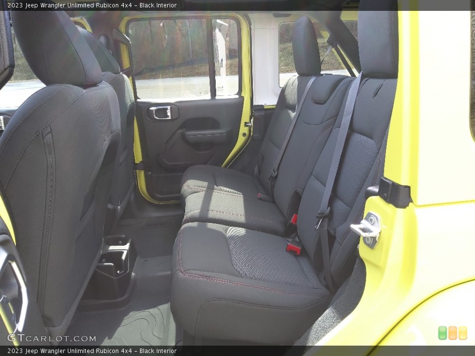 Black Interior Rear Seat for the 2023 Jeep Wrangler Unlimited Rubicon 4x4 #145539043