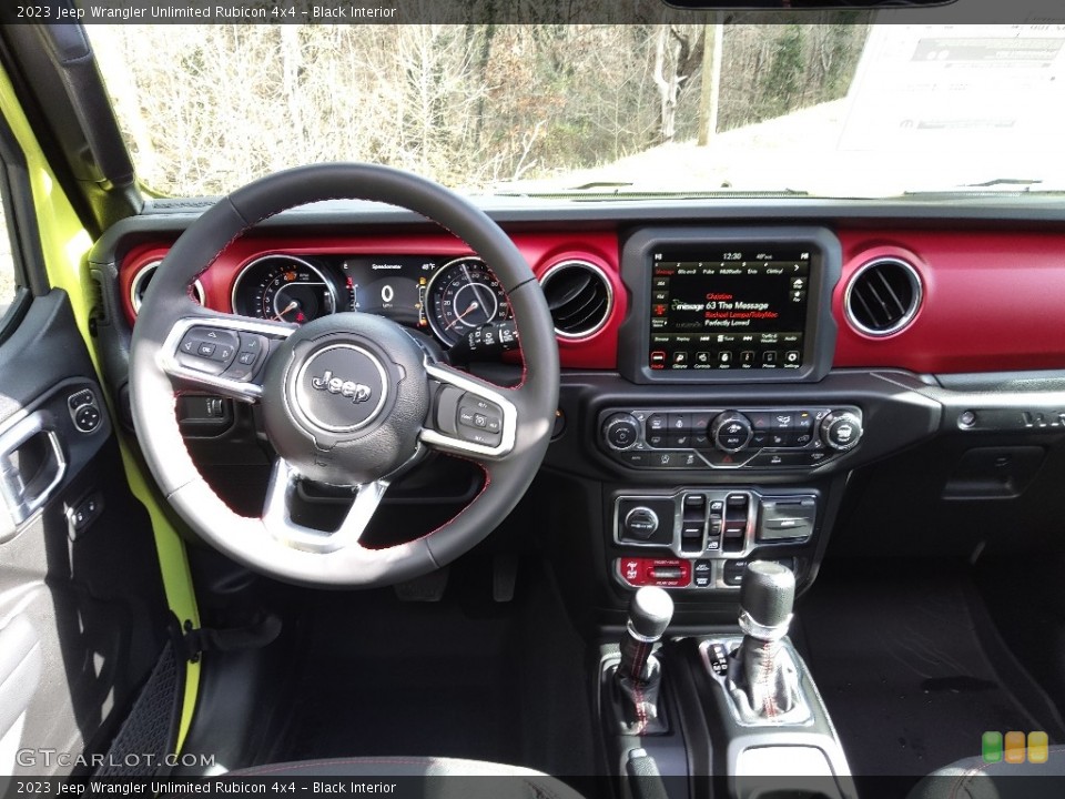 Black Interior Dashboard for the 2023 Jeep Wrangler Unlimited Rubicon 4x4 #145539181