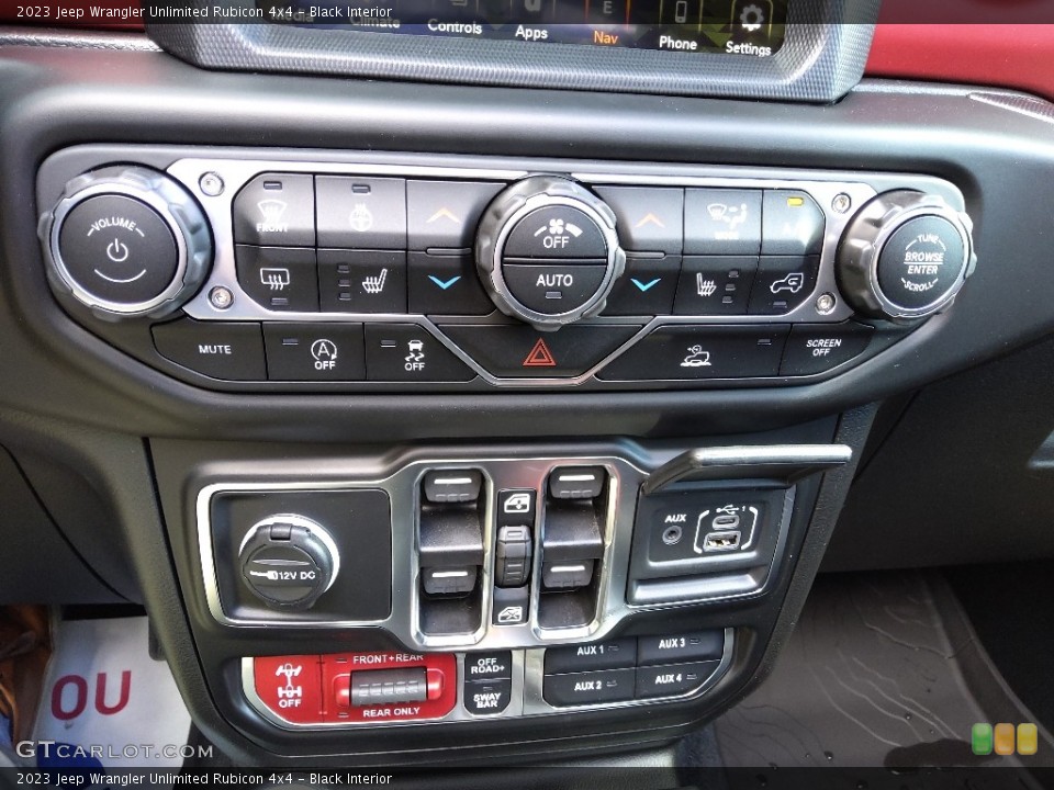 Black Interior Controls for the 2023 Jeep Wrangler Unlimited Rubicon 4x4 #145539422
