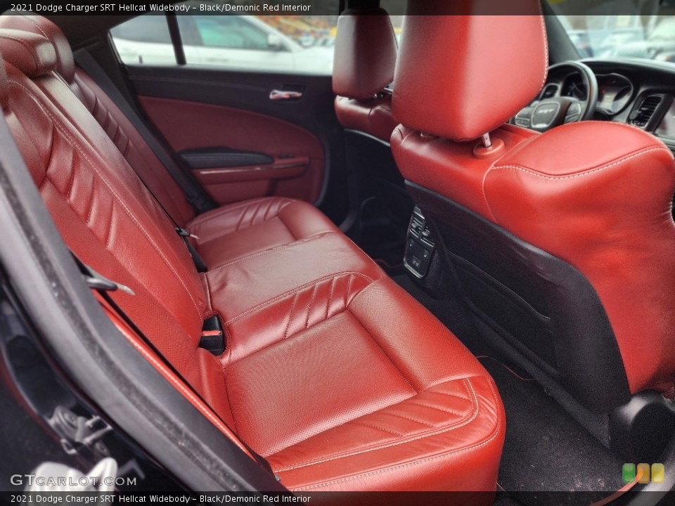 Black/Demonic Red Interior Rear Seat for the 2021 Dodge Charger SRT Hellcat Widebody #145539507