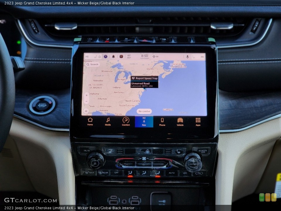 Wicker Beige/Global Black Interior Controls for the 2023 Jeep Grand Cherokee Limited 4x4 #145540084