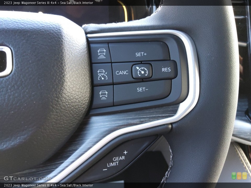 Sea Salt/Black Interior Steering Wheel for the 2023 Jeep Wagoneer Series III 4x4 #145540405