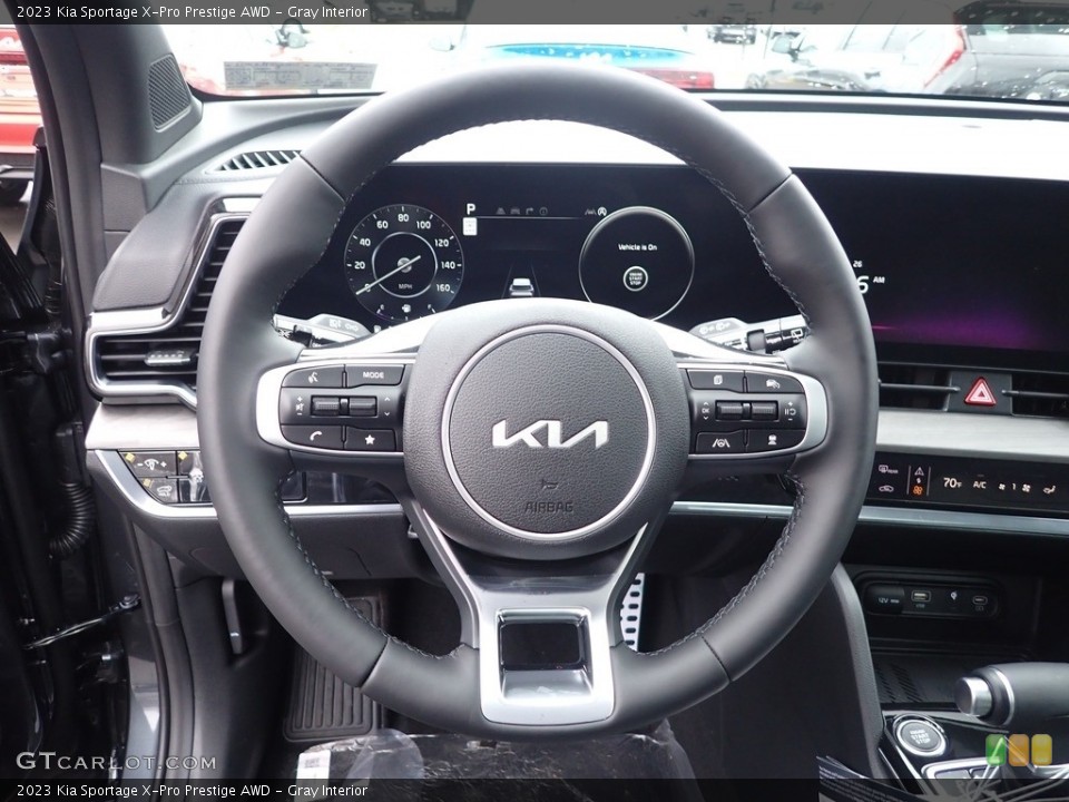 Gray Interior Steering Wheel for the 2023 Kia Sportage X-Pro Prestige AWD #145541026