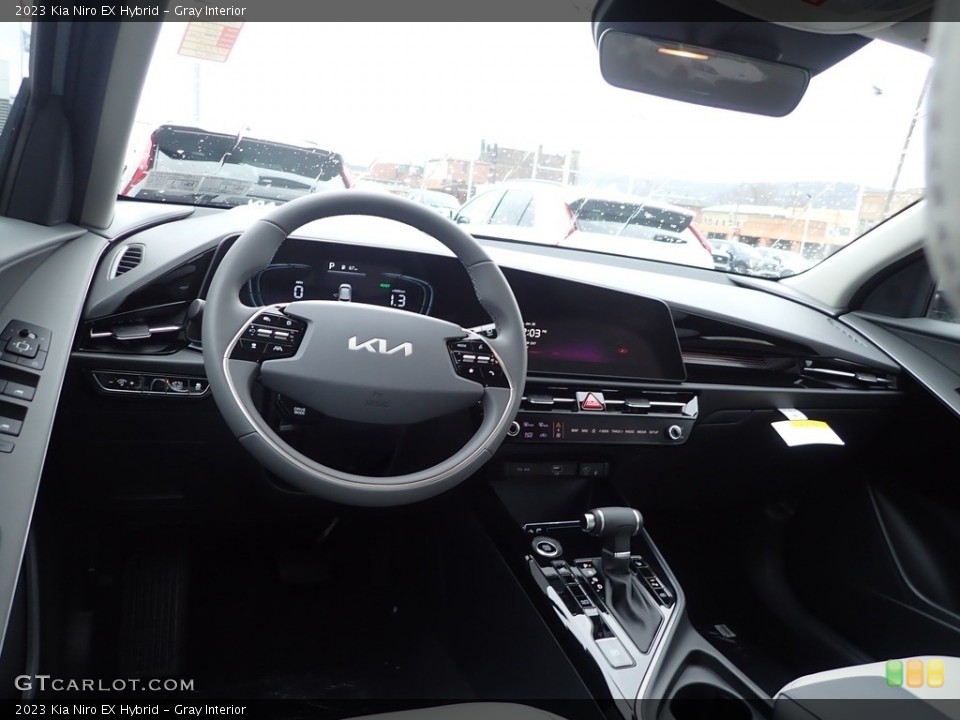 Gray Interior Dashboard for the 2023 Kia Niro EX Hybrid #145541341