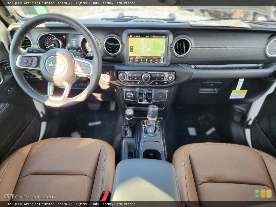Dark Saddle/Black Interior Dashboard for the 2023 Jeep Wrangler Unlimited Sahara 4XE Hybrid #145541443