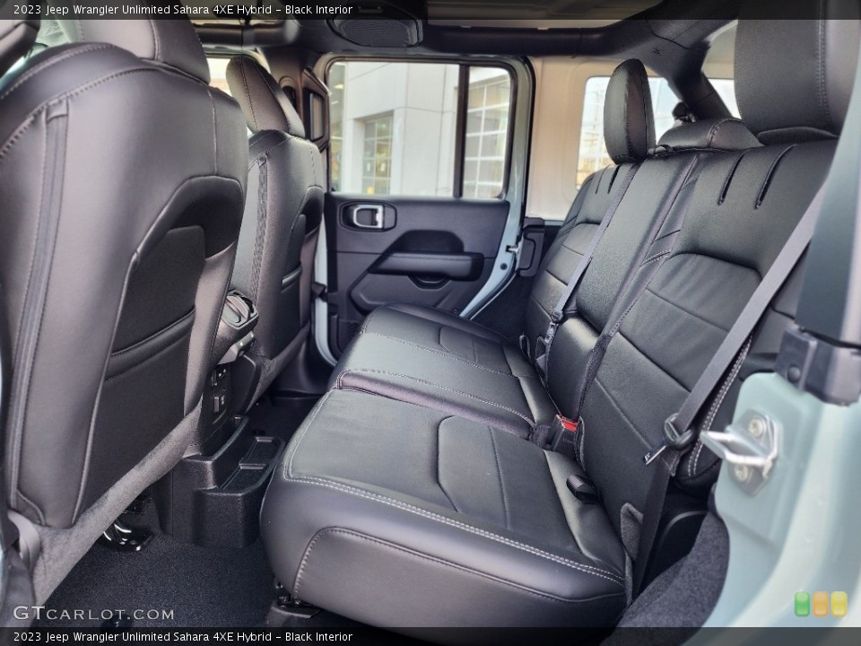 Black Interior Rear Seat for the 2023 Jeep Wrangler Unlimited Sahara 4XE Hybrid #145541725