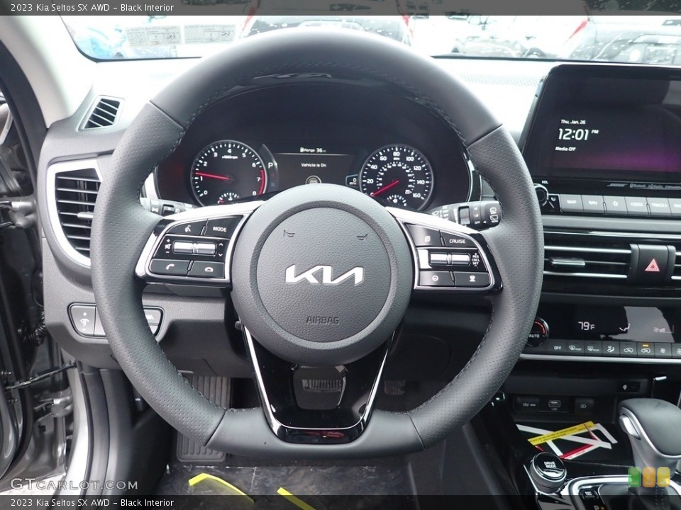 Black Interior Steering Wheel for the 2023 Kia Seltos SX AWD #145541983