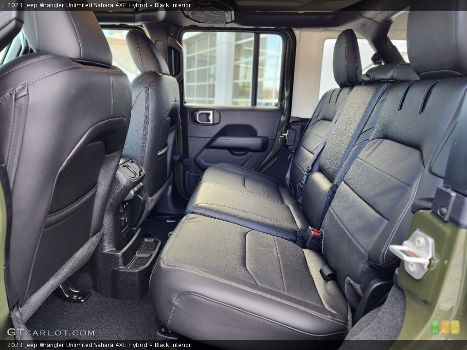 Black Interior Rear Seat for the 2023 Jeep Wrangler Unlimited Sahara 4XE Hybrid #145542073