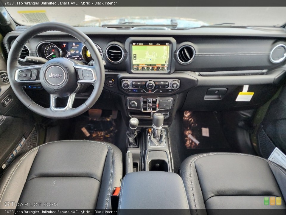 Black Interior Dashboard for the 2023 Jeep Wrangler Unlimited Sahara 4XE Hybrid #145542112