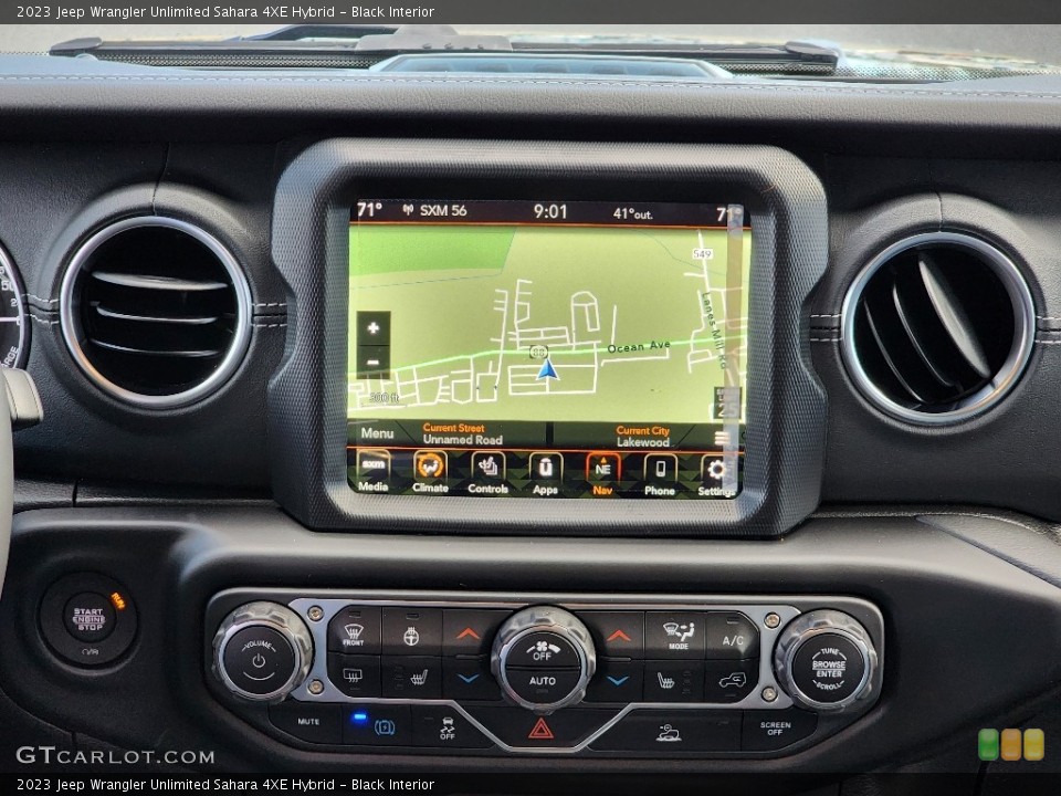 Black Interior Navigation for the 2023 Jeep Wrangler Unlimited Sahara 4XE Hybrid #145542134