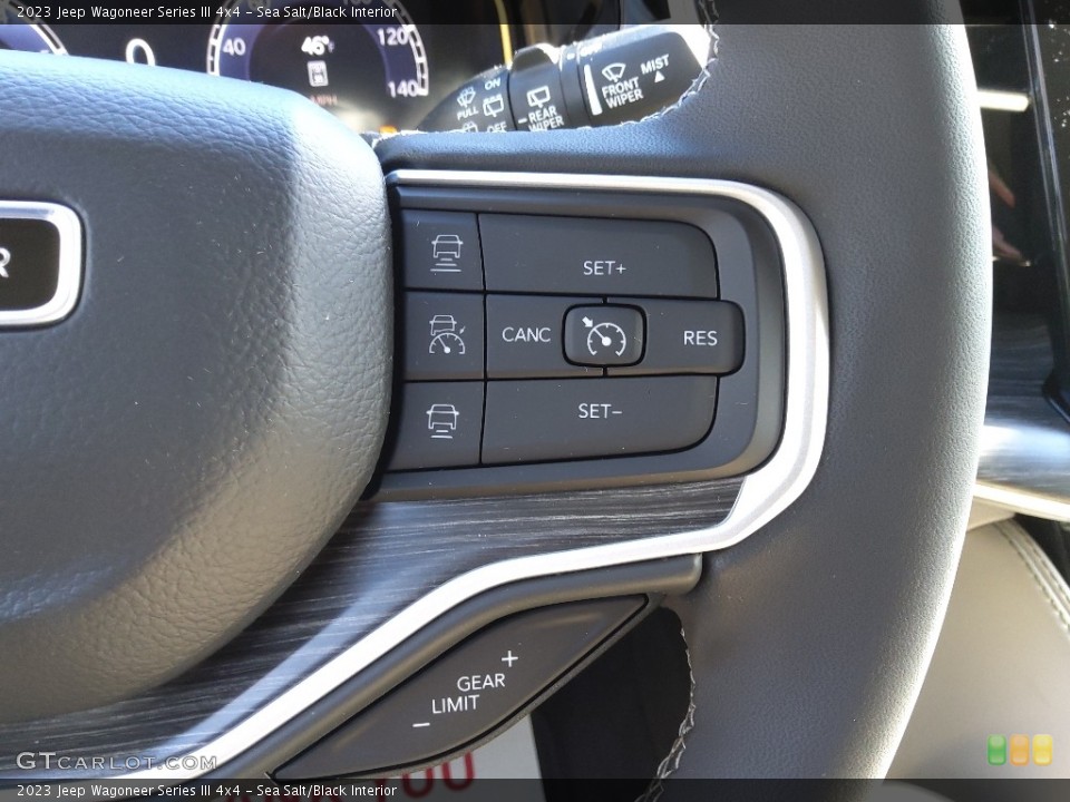 Sea Salt/Black Interior Steering Wheel for the 2023 Jeep Wagoneer Series III 4x4 #145542532
