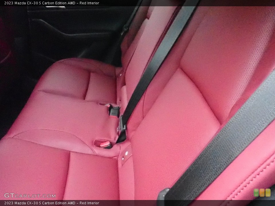 Red Interior Rear Seat for the 2023 Mazda CX-30 S Carbon Edition AWD #145542961