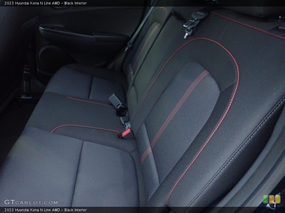 Black Interior Rear Seat for the 2023 Hyundai Kona N Line AWD #145544458