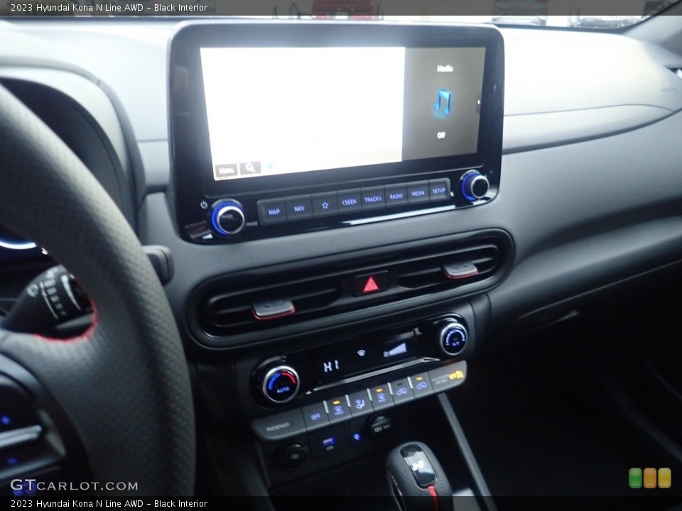 Black Interior Controls for the 2023 Hyundai Kona N Line AWD #145544524