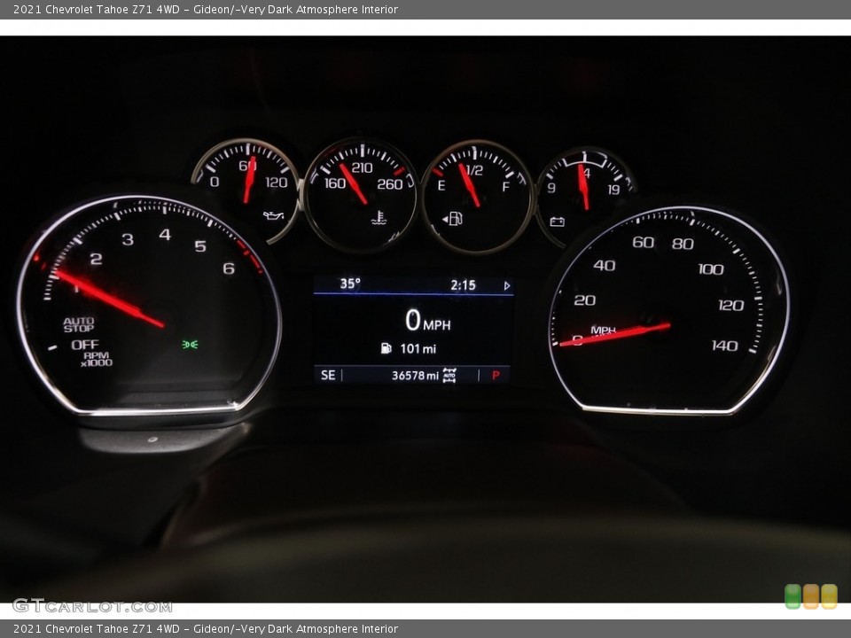 Gideon/­Very Dark Atmosphere Interior Gauges for the 2021 Chevrolet Tahoe Z71 4WD #145545016