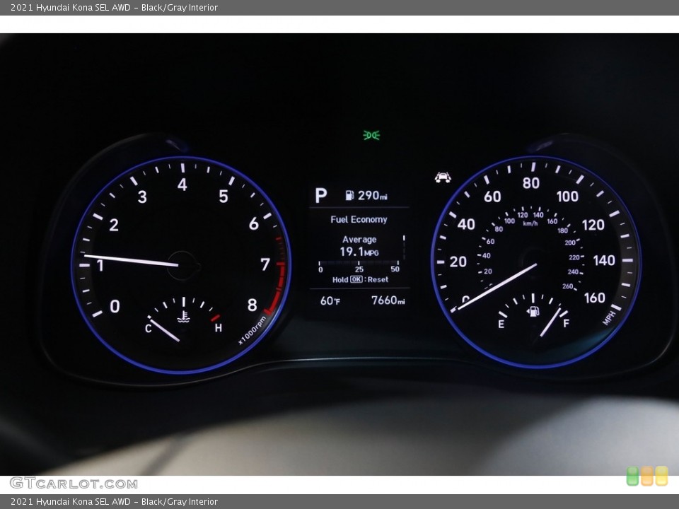 Black/Gray Interior Gauges for the 2021 Hyundai Kona SEL AWD #145545241