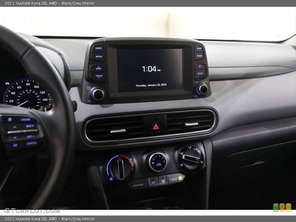 Black/Gray Interior Controls for the 2021 Hyundai Kona SEL AWD #145545244