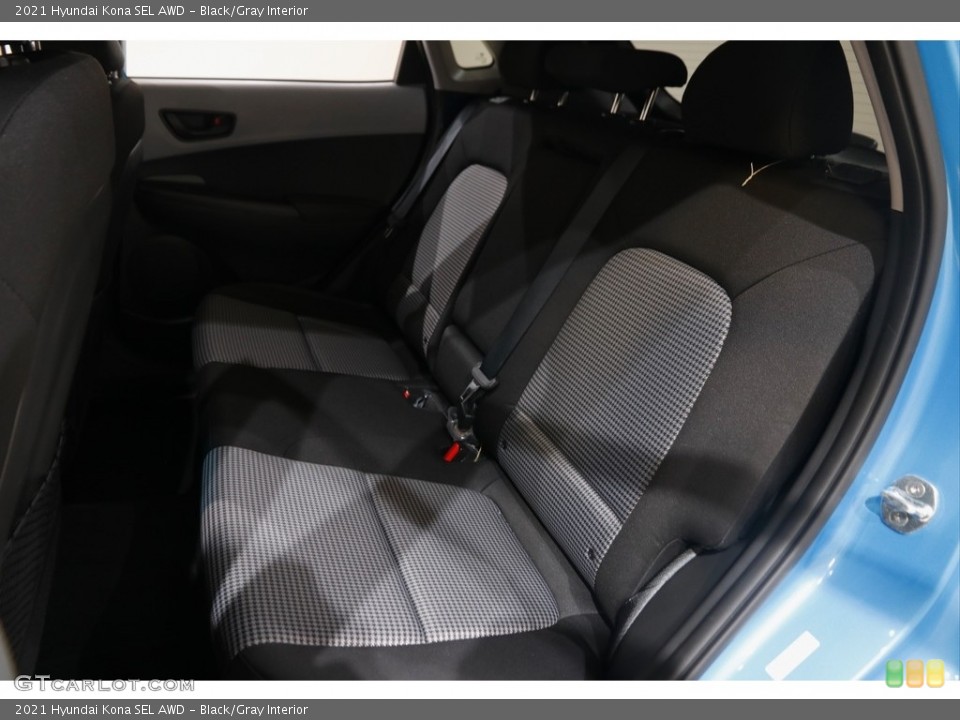 Black/Gray Interior Rear Seat for the 2021 Hyundai Kona SEL AWD #145545265