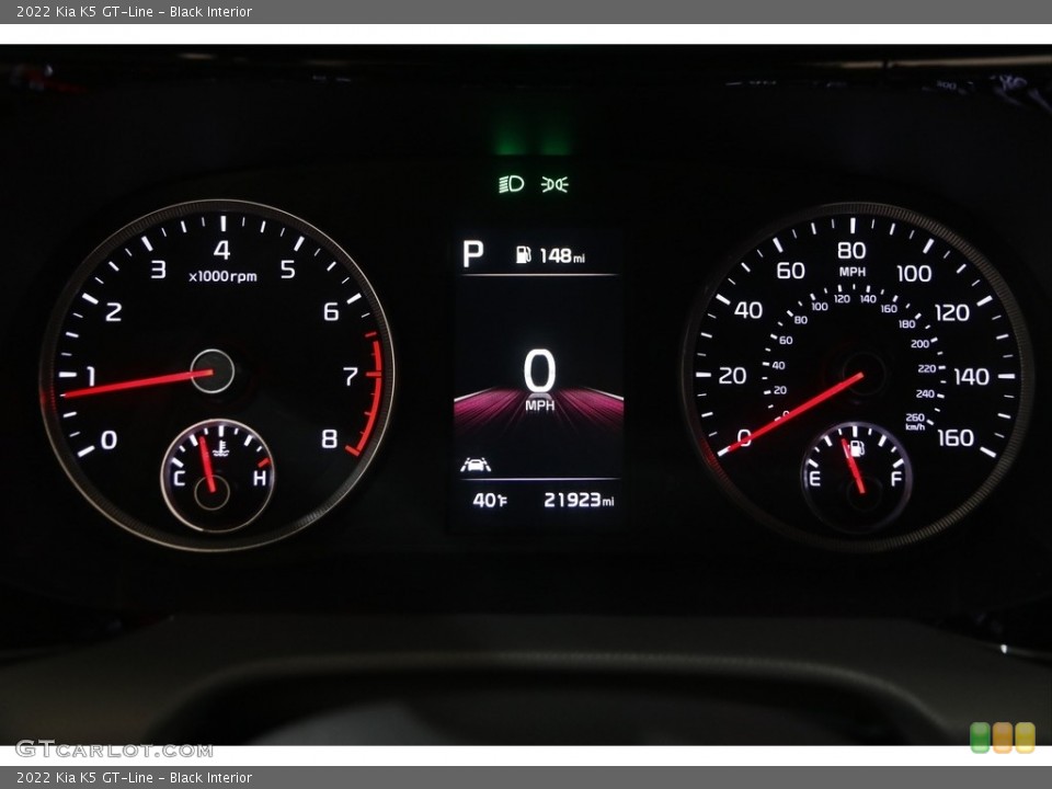 Black Interior Gauges for the 2022 Kia K5 GT-Line #145547542