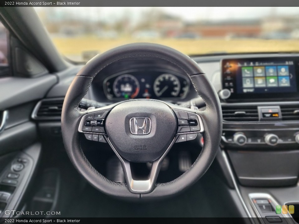 Black Interior Steering Wheel for the 2022 Honda Accord Sport #145547623