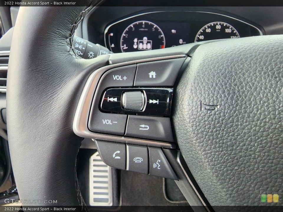 Black Interior Steering Wheel for the 2022 Honda Accord Sport #145547677