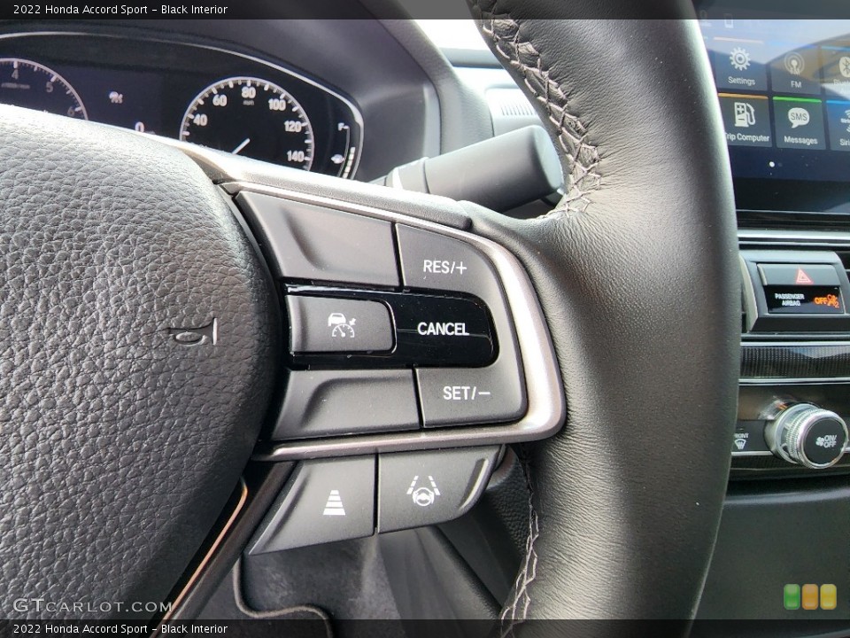 Black Interior Steering Wheel for the 2022 Honda Accord Sport #145547704