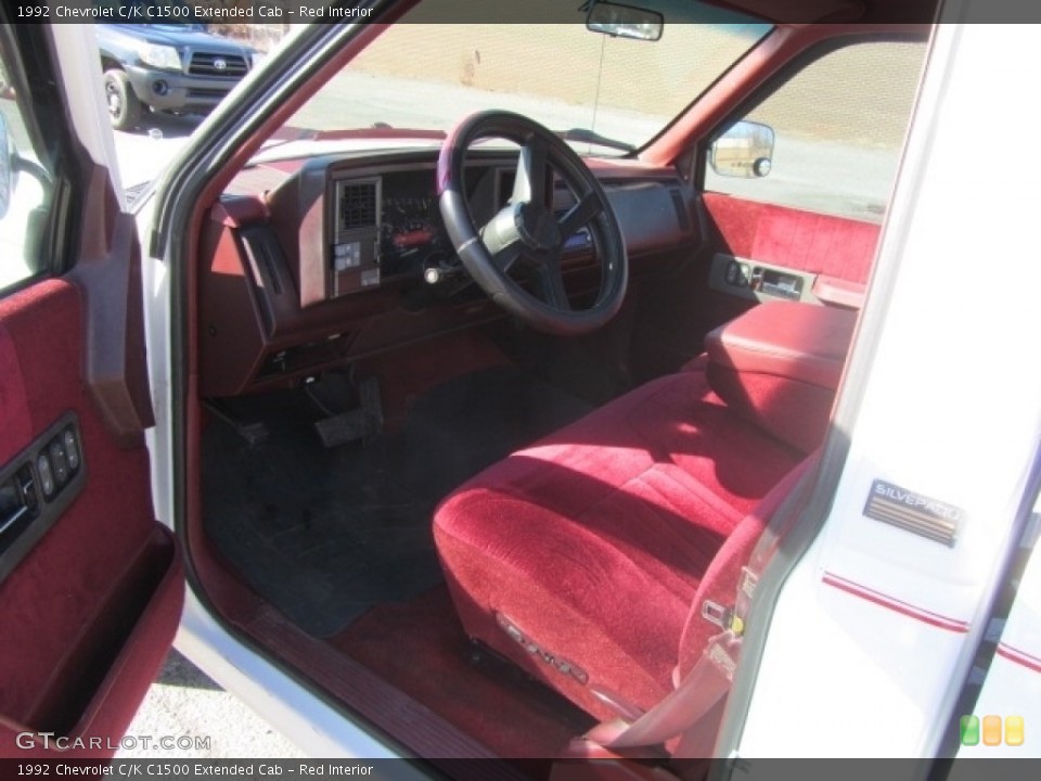 Red Interior Front Seat for the 1992 Chevrolet C/K C1500 Extended Cab #145547740
