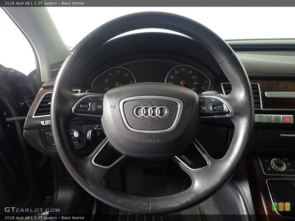 Black Interior Steering Wheel for the 2018 Audi A8 L 3.0T quattro #145548166